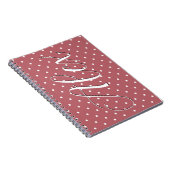 Carnet Petits points polka rose blush blanc (Côté Droit)