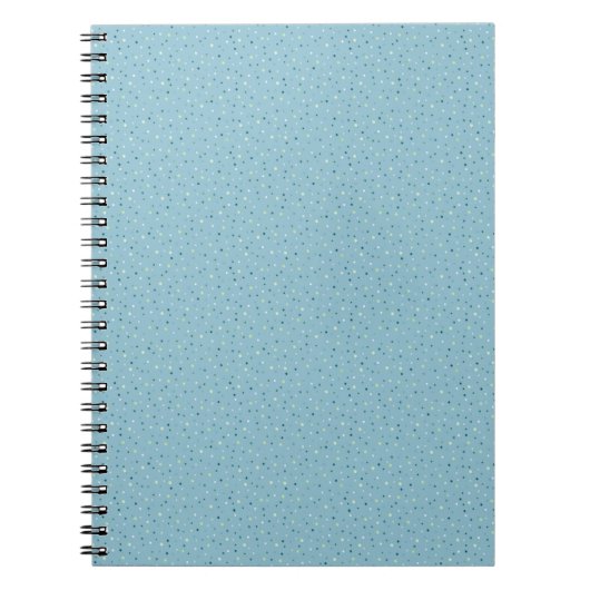 Carnet Petits pois bleu clair. (Devant)