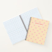 Carnet Petits Trucs Rubans Coquette Personnalisés Jaune (Intérieur)