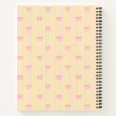 Carnet Petits Trucs Rubans Coquette Personnalisés Jaune (Dos)