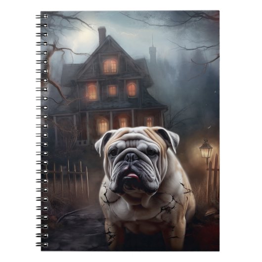 Carnet Peur d'Halloween Bulldog (Devant)