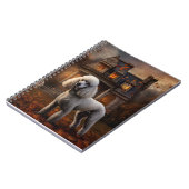 Carnet Peur Halloween caniche (Côté gauche)