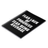 Carnet Peur Manque de Progrès, Peur Moyenne - Motivationn (Côté gauche)