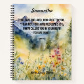 Carnet Peur Pas Bible Verse Aquarelle Nature Chrétienne (Devant)