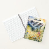 Carnet Peur Pas Bible Verse Aquarelle Nature Chrétienne (Intérieur)