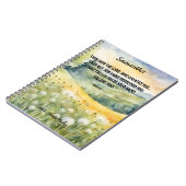 Carnet Peur pas Bible Verse Aquarelle Nature Fleurs sauva (Côté gauche)