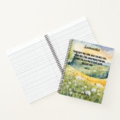 Carnet Peur pas Bible Verse Aquarelle Nature Fleurs sauva (Intérieur)