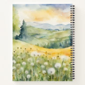 Carnet Peur pas Bible Verse Aquarelle Nature Fleurs sauva (Dos)