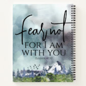 Carnet Peur Pas Bible Verse Aquarelle Nature Pour Lui (Dos)
