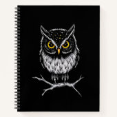 Carnet Phantom Owl Minimalist Line Art Notebook (Devant)