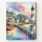 Carnet Phare côtier et chalets de plage Scène (Dos)