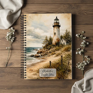 Carnet Phare côtier vintage