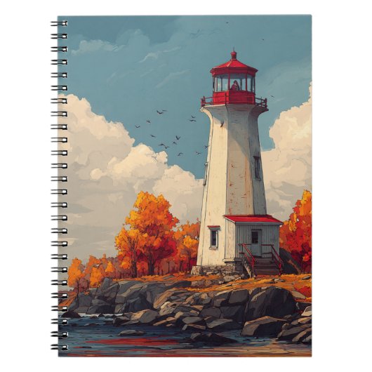 Carnet Phare en automne (Devant)