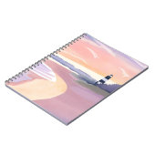 Carnet Phare pastel | Aquarelle de rivage de plage côtièr (Côté gauche)