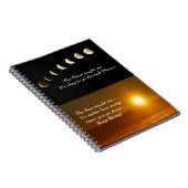 Carnet Phases de la lune Sunrise Citation inspirante (Côté Droit)