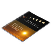 Carnet Phases de la lune Sunrise Citation inspirante (Côté gauche)