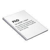 Carnet PhD Drôle Dictionnaire Définition (Côté Droit)