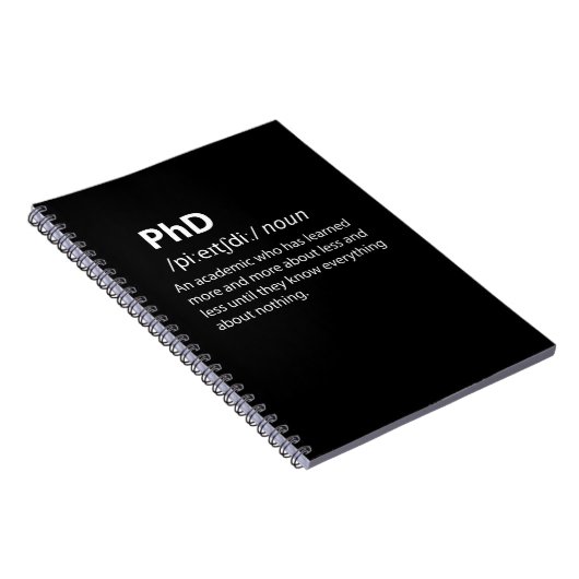 Carnet PhD Drôle Dictionnaire Définition (Côté Droit)