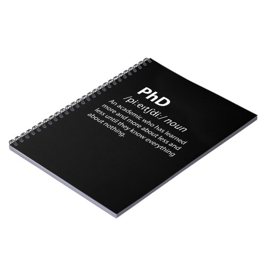 Carnet PhD Drôle Dictionnaire Définition (Côté gauche)