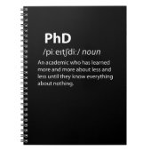 Carnet PhD Drôle Dictionnaire Définition (Devant)