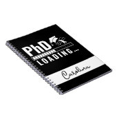 Carnet Phd Loading Bar Graduate Student Name Blanc Noir (Côté Droit)