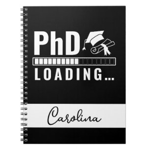 Carnet Phd Loading Bar Graduate Student Name Blanc Noir