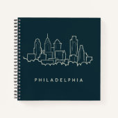 Carnet Philadelphie Pennsylvanie Skyline (Devant)