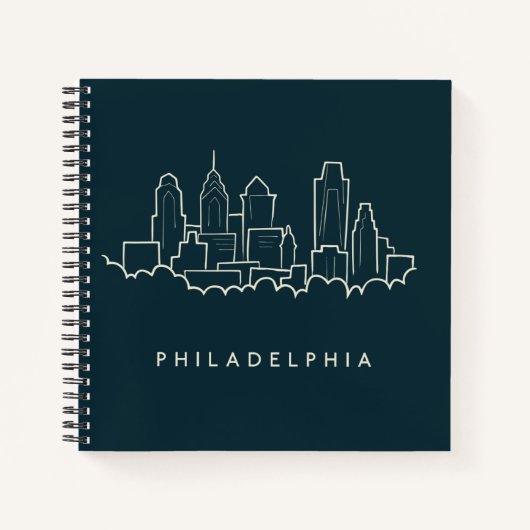 Carnet Philadelphie Pennsylvanie Skyline (Devant)