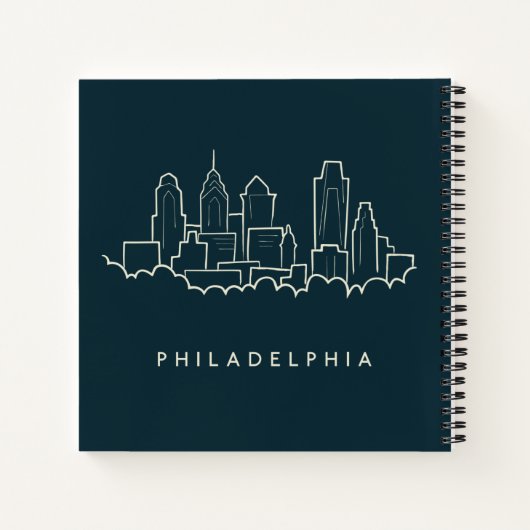 Carnet Philadelphie Pennsylvanie Skyline (Dos)