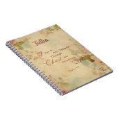 Carnet Philippiens 4:13 Bible Écriture Floral (Côté Droit)