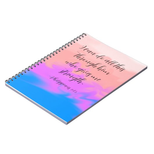 Carnet Philippiens 4:13 Note Book (Côté gauche)