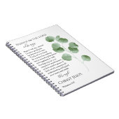 Carnet Philippiens 4:4-7 Versets bibliques Eucalyptus Feu (Côté Droit)