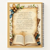 Carnet Philippiens 4:6-7 Bible chrétienne Verse Art (Dos)