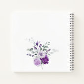 Carnet Philippiens 4:6-7 Écriture Fleurs violettes pourpr (Dos)