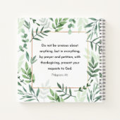 Carnet Philippiens 4:6, Verse biblique, (Dos)