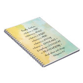 Carnet Philippiens 4:8 Quoi qu'il soit vrai, (Côté Droit)