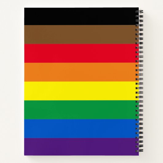 Carnet Philly Pride diversité drapeau arc-en-ciel (Dos)