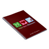 Carnet Phlebotomiste Peace Love Phlebotomie Bureau Person (Côté Droit)
