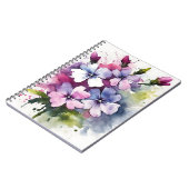 Carnet Phlox - Fleurs aquarelles (Côté gauche)