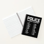 Carnet Phonetic Alphabet Police Notebook Adam-Zebra Black (Intérieur)