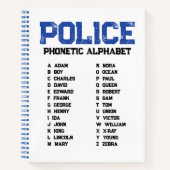 Carnet Phonetic Alphabet Police – Spiral Notebook (Devant)