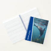 Carnet Phoque Nageant Sous L'eau, Australie, Bleu (Intérieur)
