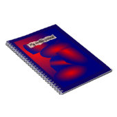 Carnet photo Abstrait en spirale rouge et bleue (Côté Droit)