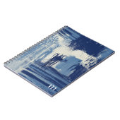 Carnet Photo Abstraite bleue et ivoire (Côté gauche)