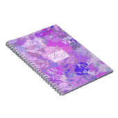 Carnet Photo Abstraite Camo rose pourpre bleu spirale (Côté Droit)