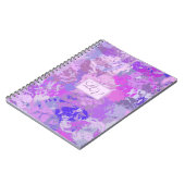 Carnet Photo Abstraite Camo rose pourpre bleu spirale (Côté gauche)