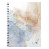 Carnet Photo Abstraite en bleu, en bleu et en or (Devant)