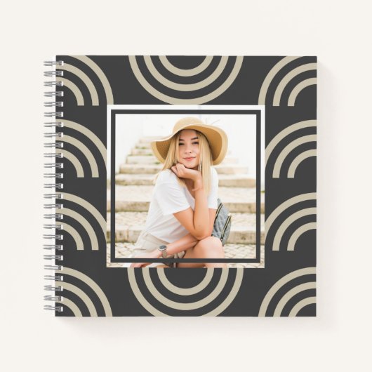 Carnet Photo arc-en-ciel gris chic (Devant)