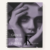 Carnet Photo black and white  typography Spiral Notebook (Devant)