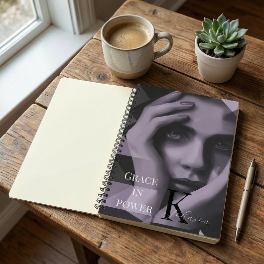 Carnet Photo black and white  typography Spiral Notebook